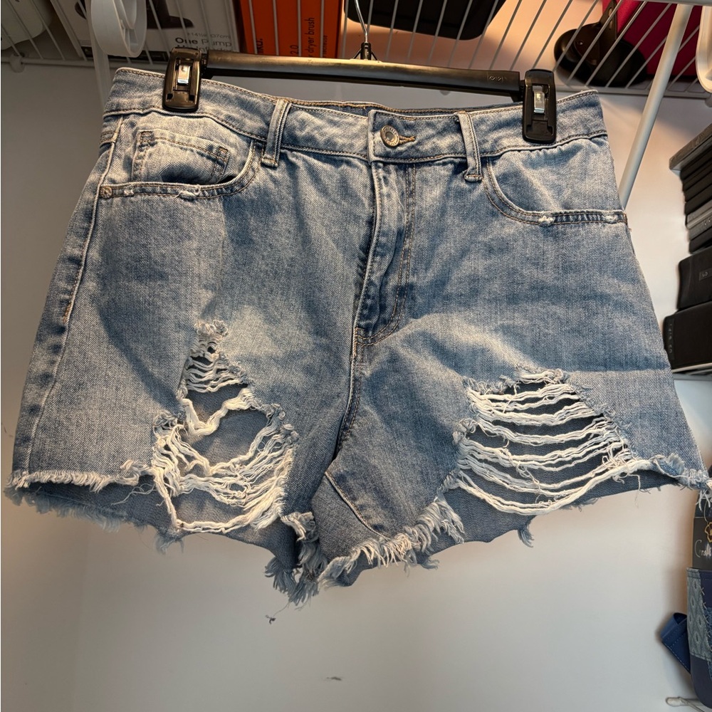 Distressed Denim Women Shorts